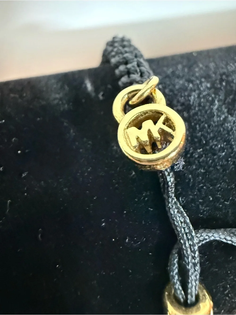 Michael Kors rhinestone and Black Cord Bracelet